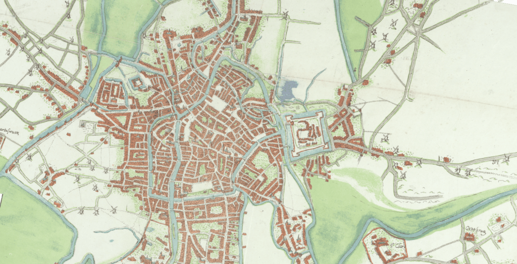 Plan van Gent door Jacob Roelof van Deventer (1559)